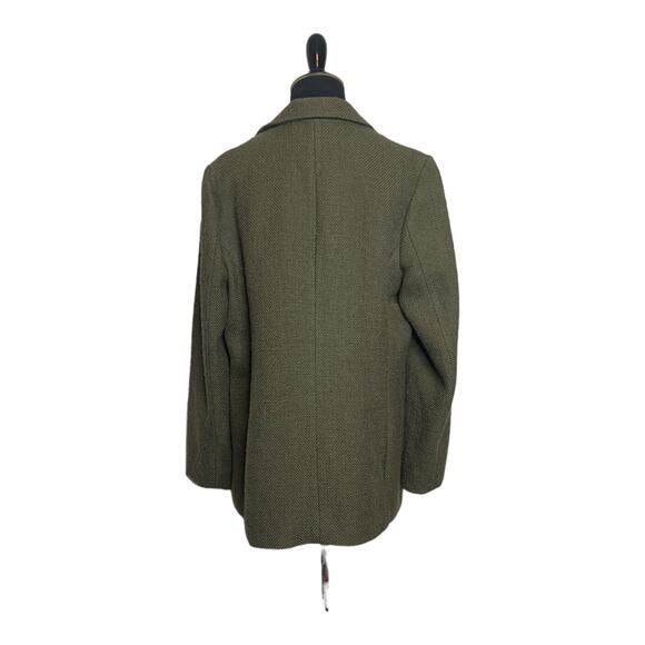 J. Jill green woven wool 2 button long sleeves woven blazer size M - Picture 2 of 10